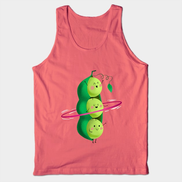 Pea Party Tank Top by Arrolynn